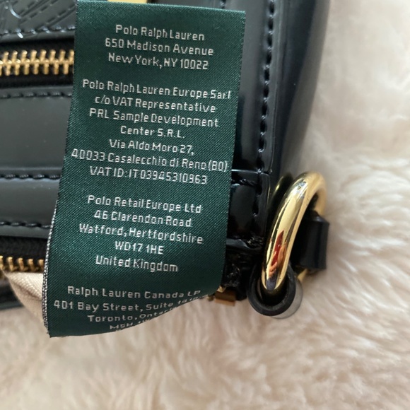 VINTAGE LAUREN RALPH LAUREN BLACK CROSSBODY PURSE - Picture 7 of 7